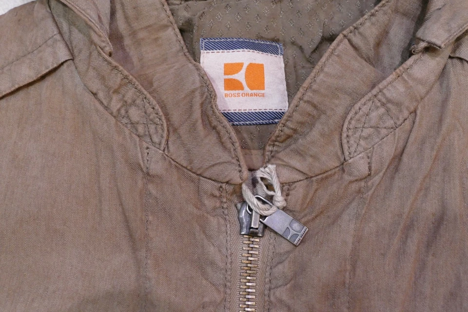 New Hugo Boss mens brown designer long rain parka suit jacket coat Large XL £399 - Image 4 of 4