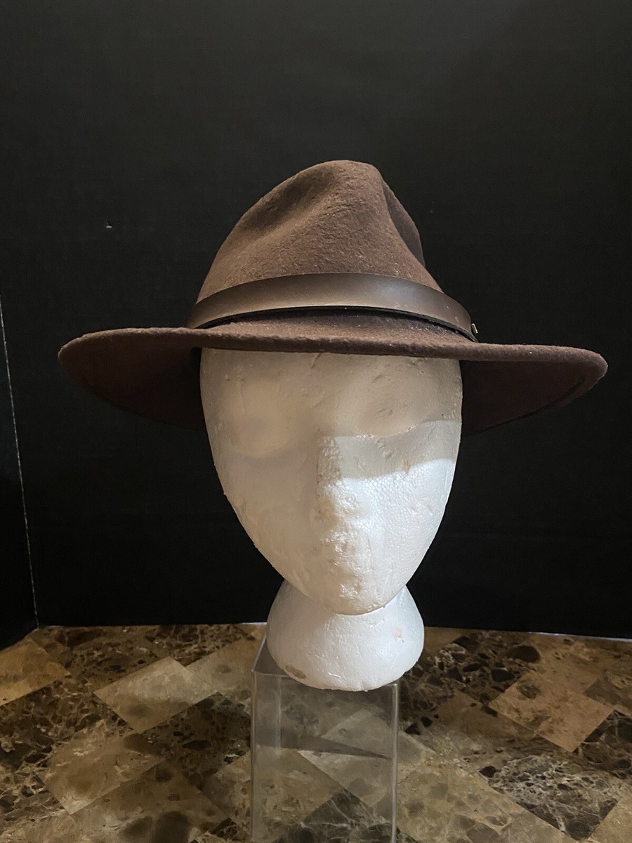 Rare Pendelton USA Made 100% Virgin Wool Fedora Leather Band