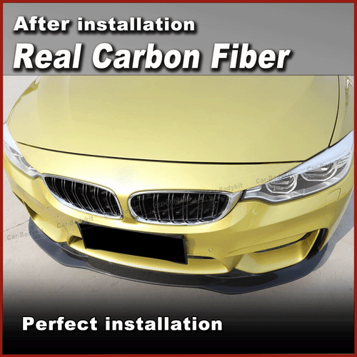 Carbon Frontlippe Front Spoiler Lippe Passt für BMW M4 F82 F83 F80 M3 2014-2019 - Picture 5 of 11