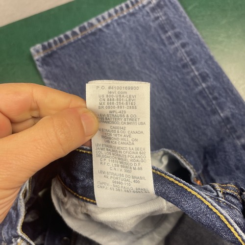 VTG Y2K Levis 501 Button Fly Jeans Men’s 34x36 Blue Medium Wash Rodeo Western - Picture 7 of 10