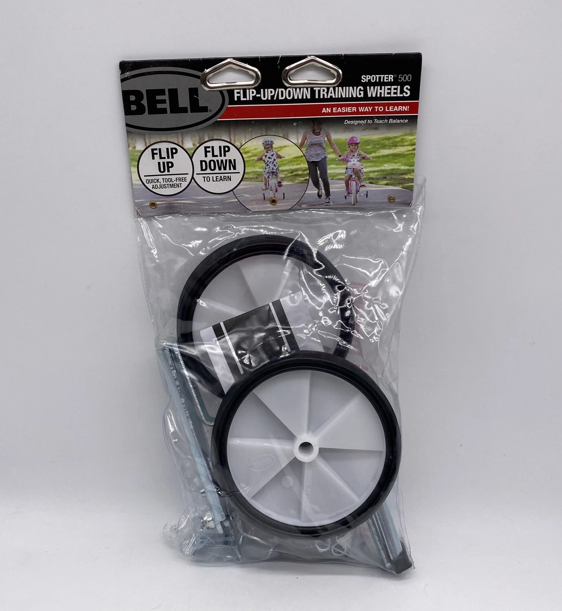 New Bell Spotter 500 Flip Up Training Wheels Set NIP Sealed eBay