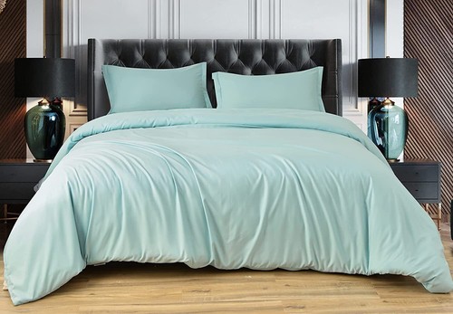 Luxury 1000TC Solid Cotton Duvet Cover Twin Queen King Size Cover Pillowcase - Picture 2 of 6