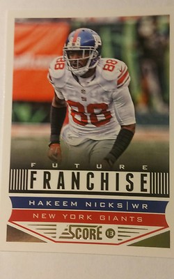 NFL Trading Card Hakeem Nicks New York Giants Score 2013 Panini