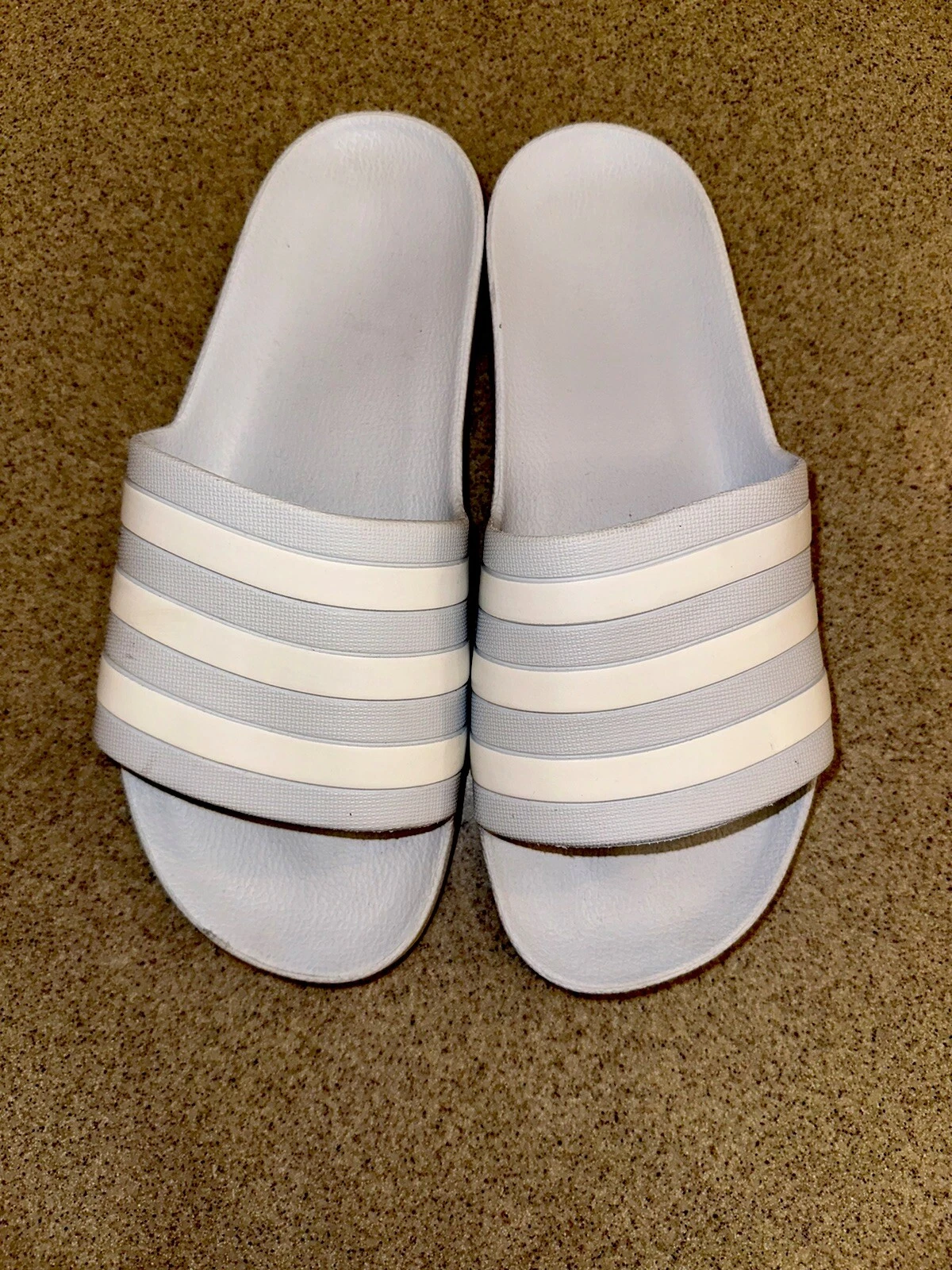 Sandali ADIDAS UOMO ADILETTE TRIFOIL SLIDES taglia 10 blu polvere colore htf