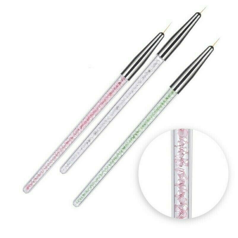 3PCS Nail Art Brushes DIY Manicure Dotting Fine Drawing Tool French Pens