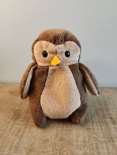 TY Beanie Baby Hoot The Owl 1995 Stuffed animal toy plush