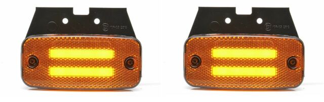 2x LED Umrissleuchte Orange 12/24V Leuchte Begrenzungsleuchte E20 Prüfzeichen