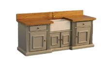 Meuble De Cuisine En Bois De Sépia Grise Petit Évier Avec Évier Belfast