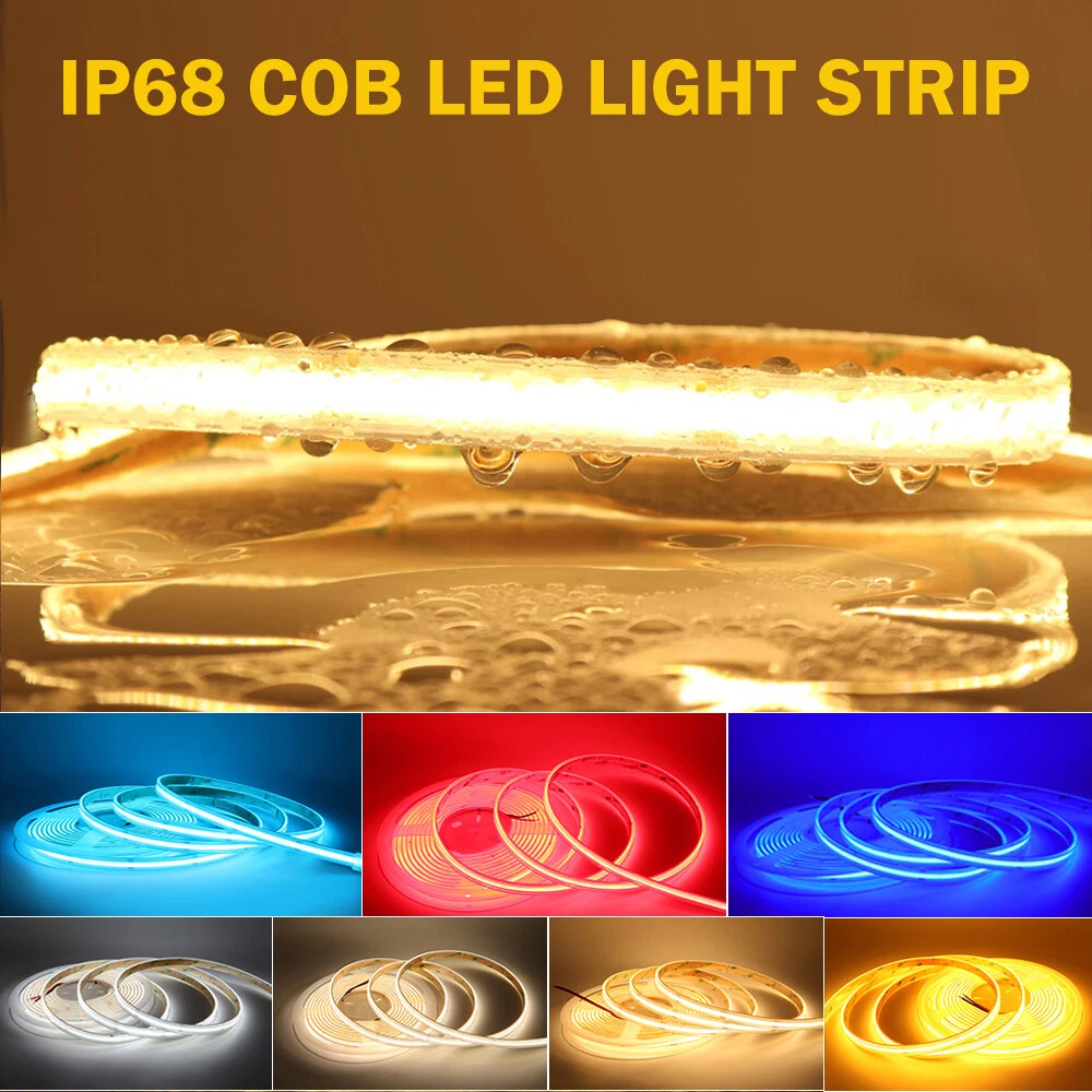 24V Waterproof COB LED Strip Lights Outdoor Building Boat Car Party Decor 16.4ft