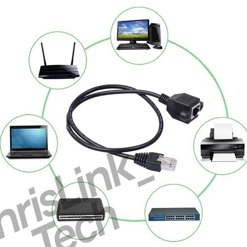 30cm RJ45 Ethernet Male To Female Extension Cable LAN Network for Laptop PC - Afbeelding 5 van 9