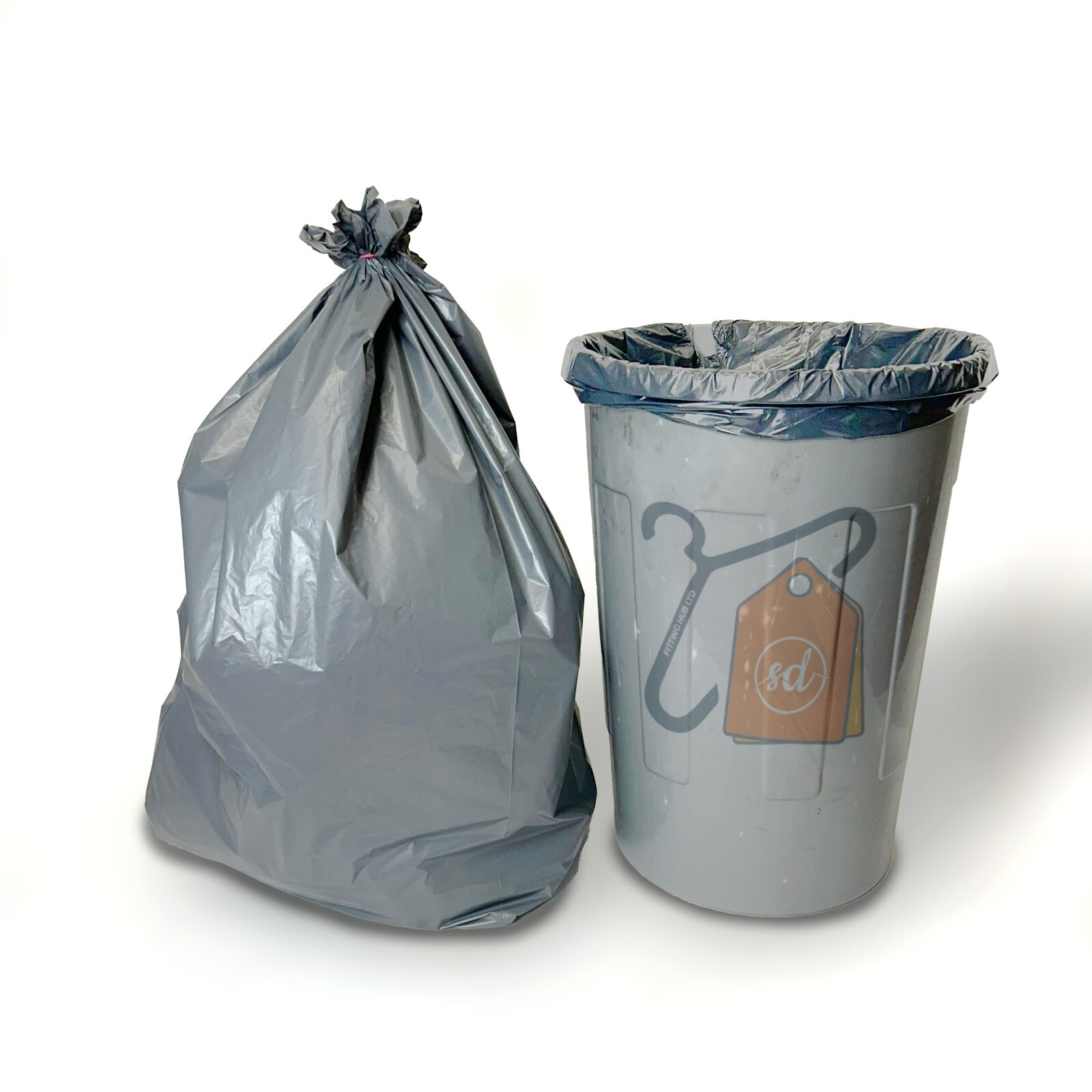 35 x HEAVY DUTY Grey Refuse Sacks Bin Bags, 90L