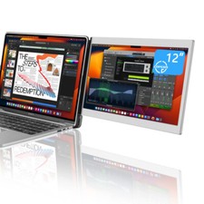 12'' Portable Monitor for Laptop Screen Extender for 13.6'' MacBook, Designed fo