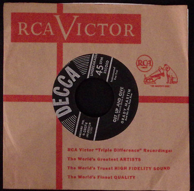 GRADY MARTIN GET UP & GIVE/DON'T STAY AWAY DECCA RECORDS VINYL 45 VG 46-94