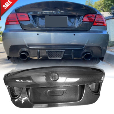 For BMW E90 325i 328i 335i 2009-12 Real Carbon Rear Bootlid Trunk Lid Cover Trim