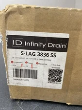 Infinity Drain S-LAG 3836 SS 36" Low Profile Linear Drain Kit with Wedge Wire Gr