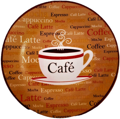 EUC Trisa Brown Salad Plate - Cafe', Coffee, Espresso Theme - 8'' Diameter