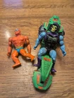 Vintage Masters of the Universe Skeletor, Beast Man w/Road Ripper Motorcycle