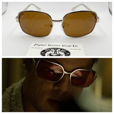 NEW Tyler Durden Fight Club Sunglasses Tan Lens Brad Pitt  Oliver Peoples 523