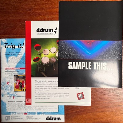 VINTAGE DDRUMS BROCHURES DDRUM 4/TRIGGER/DDRUM3
