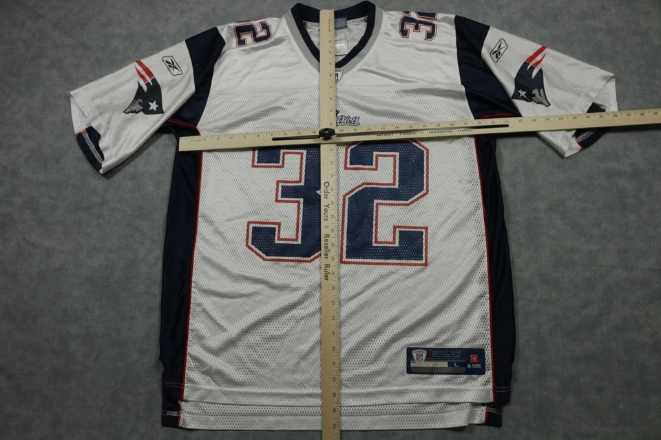 Camiseta de fútbol americano New England Patriots para hombre grande blanca NFL Reebok McCourty Foto 3 de 4