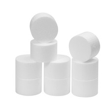 9 Pack 3 Inch Foam Circles 2 Inch Thick Polystyrene DIY Crafts Decor White