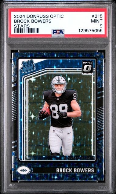 2024 PANINI DONRUSS OPTIC BROCK BOWERS #215 STARS RC PSA 9