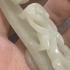 NICE CHINESE CARVED WHITE JADE BELT BUCKLE 3.6 INCHES, 19THC — photo 7