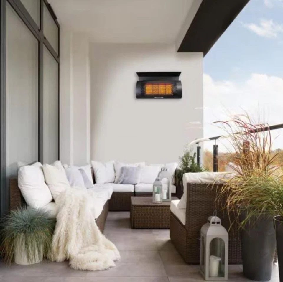 31500 BTU Wall Mounted Natural Gas Infrared Heater w/ Protective Grill Reflector - Image 2 of 4