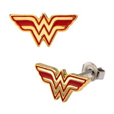 Officially Licensed Hypoallergenic Jewelry Wonder Woman Stainless Steel Stud Ear
