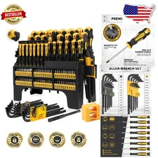 140pc Magnetic Screwdriver Set CR-V Steel Hex Keys Magnetizer Precision Tools