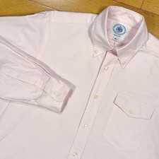 J Press Mens Pink Oxford Button Down Shirt 14.5 Made in USA Cotton Flap Pocket