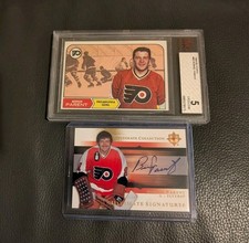 1968-69 Topps #89 Bernie Parent rookie BVG 5 Ex UD on-card auto memorabilia . rookie card picture