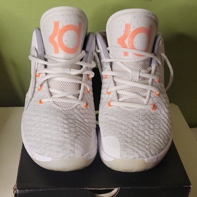 Nike KD Trey 5 VIII CK2090-102 White Orange Gray Men's Athletic Sneaker