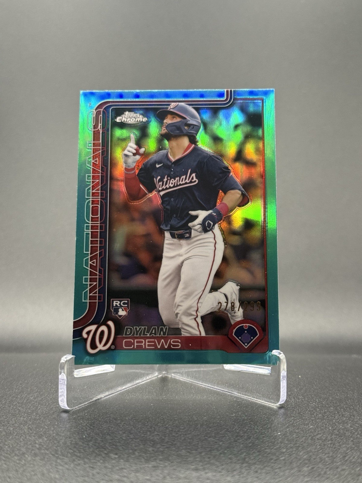 2025 Topps Chrome - Dylan Crews #146 Teal Refractor /299 (RC)