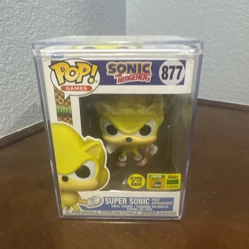 Funko Pop! Vinyl: Sonic the Hedgehog Super Sonic #877,First Appearance GITD SDCC