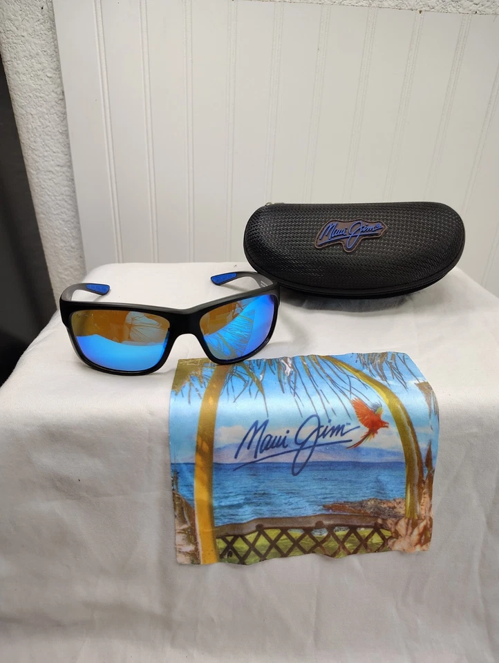 Maui Jim LELE KAWA B811-03S - Dark Navy Stripe / Blue Hawaii Lens - Bild 1 von 4
