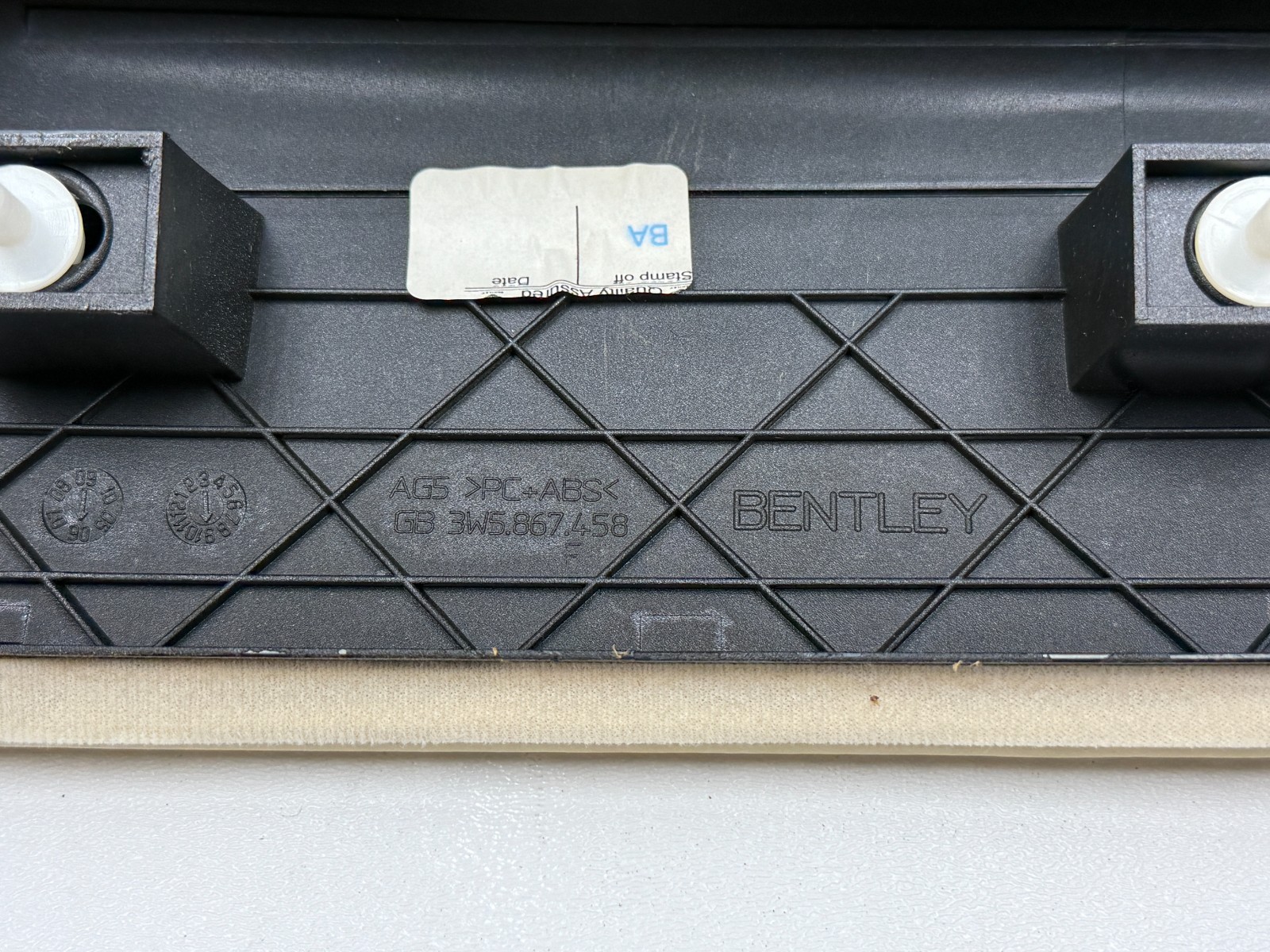06-12 Bentley Continental Flying Spur Windshield A Pillar Trim Panel Set PO43