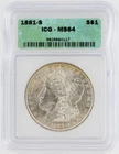 1881-S Morgan Silver Dollar ICG MS64 S$1 San Francisco Minted No Reserve
