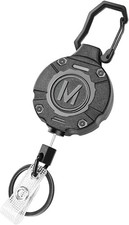 1 Pack Heavy Duty Retractable Keychain ID Badge Reels Black