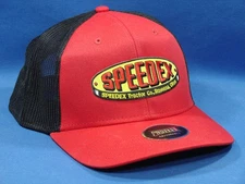 Speedex Garden Tractor Hat - Red Twill & Black Soft Mesh - XXL Sized Snapback