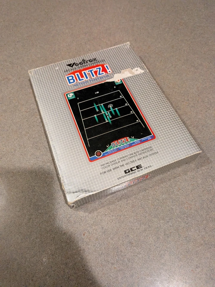Vintage 1982 Blitz! Action Football Vectrex Video Game Cartridge Manual in Box - Image 2 of 4