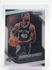 HARRISON BARNES 2024-25 PANINI PRIZM BLACK WHITE SPURS #85 /175 Q6846