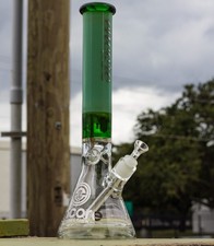 16" Super Thick Quad Section 50MM Bong Pounder Beaker Hookah Water Pipe