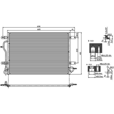 Nissens 94583 Air Conditioning Condenser For Select 02-05 Audi Models