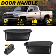 Pair Front Door Trim Panel Pull Cup Cover Fit For 94-01 Dodge Ram 1500 2500 3500