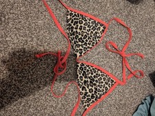 Size Small Leopard Print Bikini Top Excellent Condition
