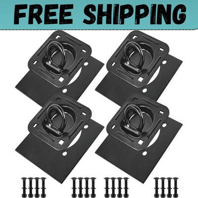 #ad Recessed D Ring Tie down Anchors 4 Pack 6000 Lbs Heavy Duty Trailer Floor Ti $42.70