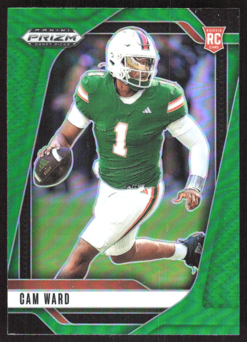 1715K 2025 Panini Prizm Draft Picks #57 Cam Ward Prizms Green