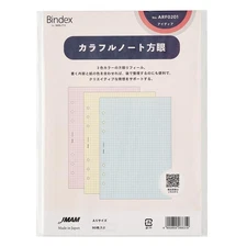 BINDEX System Planner Refill, Colorful Notebook, Grid, A5, 6-Hole, ARF0201