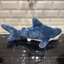 EUC Auth SeaWorld Blue White Shark 21" Plush Stuffed Animal Puppet Ocean Life